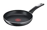 Tefal C38806 Hard Titanium Essential Bratpfanne 28 cm | Antihaftversiegelung mit Titanpartikeln | Thermo-Signal Temperaturanzeiger | spülmaschinengeeignet | Made in France | Schwarz