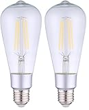 Shelly Vintage ST64 | WLAN betriebene Glühbirne mit Dimmfunktion und Stromüberwachung | Hausautomatisierung | iOS Android App | Alexa und Google Home kompatibel | Energieeffizient | Elegantes Design