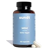 MSM Kapseln | 600 mg reines OptiMSM® pro Kapsel | 120 vegane Kapseln | Hochdosiert für Gelenkgesundheit & Regeneration | Glutenfrei, Laborgeprüft | Sundt Supplements