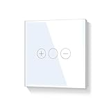 Liaonfoy WIFI Wlan Dimmschalter Unterputz Smart berühren Lichtschalter Glas Touch Screen SchalterLED Dimmer Lichtschalter Weiß 2.4GHz Neutralleiter Wird Benötigt