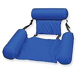 Luftkissen Sommer aufblasbare Faltbare schwimmende Reihen Schwimmbad Wasser Hängematte Luftmatratzen Bett Strand Wassersport Liege Stuhl Strapazierfähiges, weiches Material (Color : Blue)