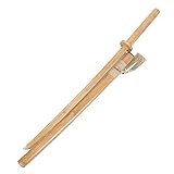 Bambus Samurai Schwert mit Scheide,handgefertigtes Holz Katana für Kendo,Iaido,Kampfsport,Training,Rollenspiel,Requisiten,Dekor,Geschenk,Display