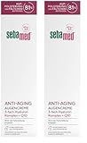 SEBAMED Anti-Aging Augencreme Q10, Augenpflege mit Hyaluronsäure & Phyto-Peptiden, gegen Falten und Augenringe, für Männer und Frauen, Faltenglättung bei 81%* bestätigt (Packung mit 2)