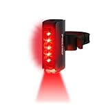 FISCHER Fahrrad LED-Akku Rücklicht Twin Stop, mit 360° Bodenbeleuchtung und Bremslicht für mehr Sichtbarkeit und Schutz, bis zu 8 Stunden Leuchtdauer, wiederaufladbar, Schwarz