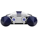 SUPROD Slipräder, Heckräder, Transporträder für Schlauchboot, mit EIN-Hand Bedienfunktion, HD200, Edelstahl V4A, grau/blau