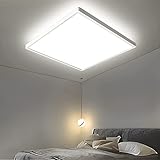 OTREN LED Deckenleuchte Flach 36W, 4000K Neutralweiß Modern Deckenlampe, 30CM Bad Lampen Decke für Wohnzimmer Schlafzimmer Kinderzimmer Küche Büro, IP44, 3240LM, Quadrat