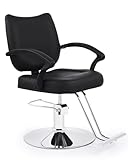 CO-Z Friseurstuhl Schwarz 360°-Drehung Friseursessel 15cm...