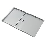TAINO Universal Fettwanne mit Auffangwanne Universal-Abtropfpfanne verstellbar Tropfpfanne Grill Zubehör für Gasgrill Stahl Silber