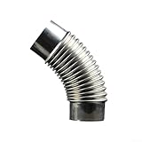 babominimer 45 Grad Edelstahl-Rohrverbinder für Kamineinsatz, geeignet für mehrere Rauchrohrsysteme, einschließlich Holzöfen und Warmwasserbereiter (70 mm)