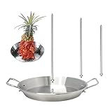 Grillspieße zum Grillen – Spießhalter mit 3 abnehmbaren Grillspießen, vertikaler Grillrost, Küchenset aus Edelstahl | Tragbarer Ständer für Kebab Pe