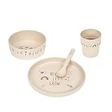 LÄSSIG Kindergeschirr Set (Teller, Becher, Schälchen,...