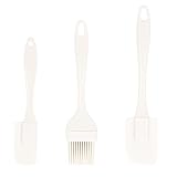 3 Stück Silikon Spatel Set - Hochhitzebeständiger Silikon Löffel Spatel BPA Frei - Flexibler Nahtloser Gummispatel - Teigschaber Set für Backen und Kochen (nordisches Blau)