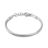 ZOWEXIQ Armband Damen Silber 925 Karabinerverschluss DIY Armband mit Charms Verstellbare Armkette Charm Armband, für Damen Herren Silber Armband Schmuckgeschenke