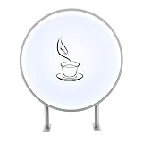 220V LED Aluminiumrahmen Doppelseitige runde Leuchtbox, Leuchtkasten Doppelseitig Leuchtreklame Nasenschild Lichtwerbung, Wasserdicht, für Restaurants Imbissbuden Geschäfte, 50cm