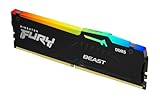 Kingston FURY Beast Schwarz RGB EXPO 32GB 6000MT/s DDR5 CL30 DIMM Desktop Gaming Speicher Einzelnes Modul - KF560C30BBEA-32