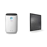 Philips Series 2000 Luftreiniger – entfernt Pollen, Staub, Viren und Allergene* in Räumen mit bis zu 79 m²(AC2887/10) & FY1413/30 Aktivkohlefilter für Luftreiniger series 1000, Schwarz