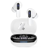 KAPEYDESI 2.4GHz Wireless Gaming Earbuds, In-Ear Gaming Kopfhörer Bluetooth 5.3, In Ear Headset für PS5/4/VR/PC/Switch/Mac, Kopfhörer kabellos mit 4 ENC Mic, 20ms Latenz, 36 Std Spielzeit, Weiß