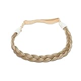 Modische Echthaar-Extensions, geflochtenes Stirnband, geflochtenes Kunsthaar, Haarband für Weihnachten, Geschenk