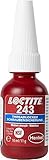 LOCTITE 243, universell einsetzbarer Kleber für die Sicherung von Schrauben, mittelfeste Schraubensicherung für Metallgewinde, Flüssigkleber für z. B. Pumpen, 1x10ml