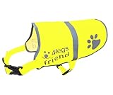 gelbe Sicherheitsweste 5 Größen Hundejacke reflektierend...