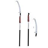 Astsäge Teleskopsäge Astschere, Gartensäge Schere Baumsäge mit Tragetasche und Sägeblätter, Hochentaster Handsäge für Hohe Äste, Stangensäge Handstielsäge (TYP3 4M)