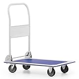 Pallit Transportwagen CARRY klappbar | 150 kg Tragkraft | Plattformwagen mit Antirutschbeschichtung | Transporthilfe