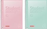 BRUNNEN Collegeblock Premium Student „Pastell“ | A4, Lineatur 28, 80 Blatt, sortiert