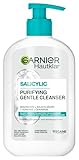 Garnier Hautklar Hydrating Deep Cleanser: Sanfte Gesichtsreinigung mit Niacinamide & Salicylsäure. Entfernt Unreinheiten, Öl & Make-up. Hydriert, mildert Poren, pH-neutral, für alle Hauttypen