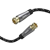 Hama TV-Antennenkabel SAT-Kabel 1,5 m, F-Stecker auf F-Stecker (120dB Satellitenkabel vierfach geschirmt mit Ferritkern, Koaxialkabel, vergoldete Metallstecker, SAT-Anschlusskabel für Full HD, 4K, 8K)