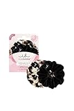 invisibobble Haargummi Schwarz & Leo Scrunchie The Iconic Beauties, 2x Haargummis starker Halt für Mädchen & Damen, Scrunchies Samt Schwarz, 2 Stück