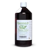 Natur Total Zechstein Magnesium Öl Spray 1000 ml Flasche. Premium Magnesiumöl für Haut und Muskeln, Für Sport, Schlaf und Massage, Hochdosiert & Rein. Kein Kleben oder Flecken.