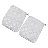 UTHCLO Dicke Seitliche Autospiegel Abdeckungen Wasserdichte Schneeschutz Hüllen für Rückspiegel Verstellbare Frostschutz Protektoren Passend für Standardfahrzeuge Silberfarben