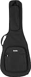 Rocktile WGSC-4122BK Softcase für Westerngitarre - Dick gepolsterter Gigbag für Akustikgitarren - Verstellbare Halsstütze mit Klettsicherung - Drei große Außentaschen - Rucksackgarnitur - Schwarz