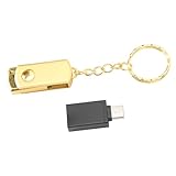 Schlüsselbund-USB-Flash-Laufwerk, USB-Flash-Laufwerk, Langlebig, Tragbar, Kompakt, Plug-and-Play mit USB-auf-Typ-C-Adapter für Tablet (64GB)