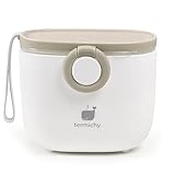 Milchpulver Portionierer, Termichy Milchpulver-Spender, 250g luftdichter tragbarer Milchpulver-Behälter für Reisen, mit Schaber und Löffel (Khaki,1 Stück)