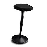 Sedus se:fit, Ergonomischer Hocker, Stehhocker, Stehsitz, Stehhilfe, Schwarz, Kunststoff, Gummifuß, 53-80 cm Höhenverstellbar