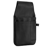 SWISSONA Kellnertasche schwarz aus Kunstleder - Holster Tasche für Kellnerbörse - Bedienungsgeldbeutel Kellner Zubehör - Gastronomie Kellner Tasche für u.a. Kellnergeldbörse
