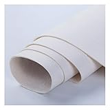 bandezid Polster Kunstleder,Polsterstoff in Rindsleder Optik,Möbelstoff Meterware weiches Kunstleder Premium Qualität Polsterstoff für sämtliche Polsterarbeiten Dekorationen-Weiß 1.38x18m