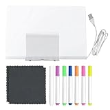 LED Doodle Board - LED Maltafel Mit 7 Schnelltrocknenden Stiften Für Kleinkinder - Luminöses Trockenlöschpad Für Kinder Mädchen Teens