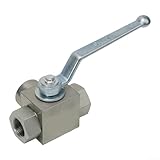 Kugelhahn, 7250 PSI, 3-Wege-Hochdruck-Kugelhahn aus hydraulischem Karbonstahl mit legiertem Griff, Temperaturbereich -10 °C bis 85 °C (NPT 2,5–10,2 cm)