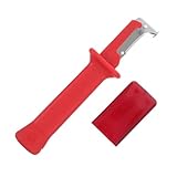 VALICLUD Kabelabisoliermesser Elektrikermesser mit Isolierter Schneide aus Robustem ABS Präzises Mehrzweck Kabelmesser für Elektroinstallation und Wartung