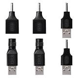 KUOQIY 6 Stücke USB auf DC Netzadapter, USB 2.0 A auf DC 3.5x1.35 mm Anschluss Ladesteckbuchse Netzteil, für 5V DC oder USB-Ladegeräte