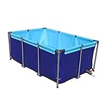 Stabiler, faltbarer PVC-Canvas-Fischteich, tragbarer Koi- und Schildkröten-Tank, Wasserspeicherpool mit Ablassventil, ideal für Garten, Hinterhof, 2 x 1 x 0,8 m