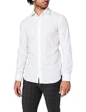 Seidensticker Herren Business Bügelfreies Hemd mit sehr schmalem Schnitt-X-Slim Fit-Langarm-Kent-Kragen, Weiß (Weiß 01), 39