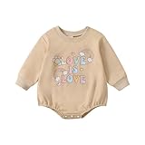 BOBORA Neugeborene Baby Kleidung Langarm Brief Drucken Bodys Madchen Kostüm Kleinkind Baby Strampler Wickelbody 0-18 Monate