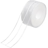 Rusoz Dichtungsband Selbstklebend Wasserdicht Transparent,Abdichtband Selbstklebend Wasserfest Fugendichtungsband Anti-schimmel 3.2mx38mm mit Klebehilfe für Küche,badezimmer, Toilette, Wandecke