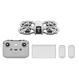 DJI Neo Fly More Combo, Mini drohne mit 4K UHD-Kamera für Erwachsene, 135g selbstfliegende Drohne, follow me funktion, Handstart, KI-Motivverfolgung, stabilisiertes Video, mit RC-N3 und 3 Akkus