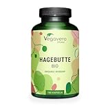 BIO HAGEBUTTEN Kapseln hochdosiert | EU Anbau | 700 mg pro Kapsel | Laborgeprüft | Hagebuttenpulver BIO | Vegan - ohne Zusatzstoffe | Deutsche Produktion von Vegavero® | 180 Kapseln