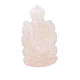 Real Gems Rosa Rosenquarz Ganesha Idol, handgefertigte Schnitzerei von Ganesh, winzige Ganesha 43,50 Karat schöne Wohnkultur/Mandir/Geschenk Statue