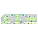 ViaGasaFamido Acryl-Wasserwaage, Kleine Wasserwaage, Taschenwasserwaage mit 3 Blasen, 45 90 180 Grad, Magnetisches Design für Metalloberflächen